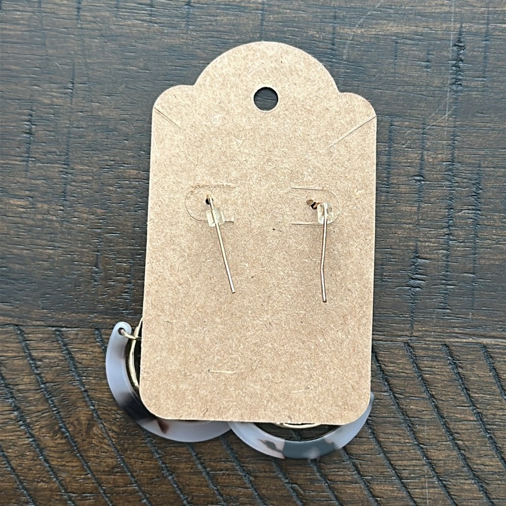 Gold Tortoise Dangle Earrings - Picture 2 of 4
